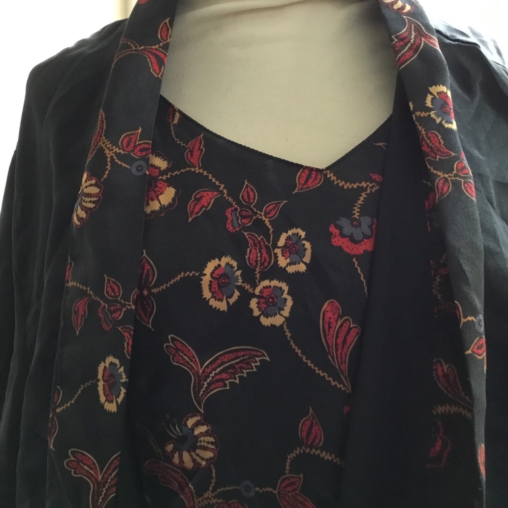 Satin nightgown with robe